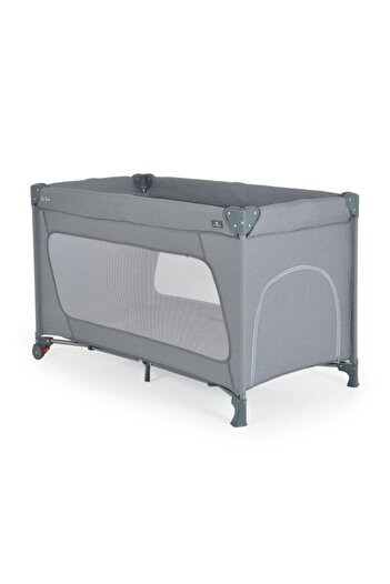Cangaroo Foldable Baby Playpen and Crib, One Touch Grey, Mattress Included, Easy and Quick Folding,