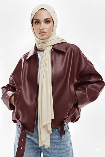 orjinal blue b Wide Sleeve P&B Bomber Jacket