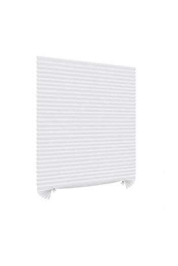 eZmart Set of 2 self-adhesive pleated blinds, adjustable, eZMART, white, 180x90 cm