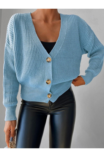 rengafashion Women's Button Detail Knitwear Cardigan