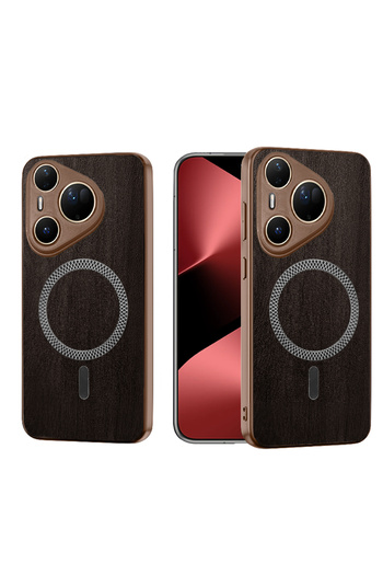 Wtech Huawei Pura 80 Ultra 5G 2025 Wood Texture Case Plus Shell Shockproof Magsafe Hard PC Rear Case Cover