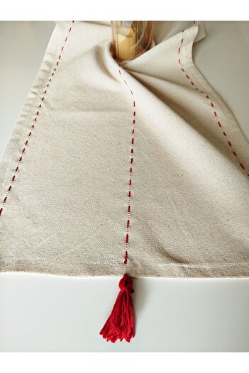 denizli hatırası Authentic Bohemian Style Linen Striped Tasseled 47X105 cm Runner