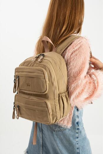 Baginn Women's Backpack Ultra Light Polyamide Fabric Waterproof Multi-Pocket Casual Backpack 35*25 cm