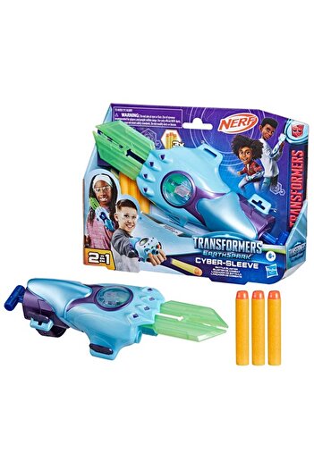Generic Transformers EarthSpark Cyber-Sleeve Battle Blaster with 3 Nerf Darts and Cyber-Sword