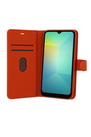 cepmoda Samsung S25 Fe Case with Cover |   Tp Pu Leather Full Protection Wallet Stand Card Holder Case - Red