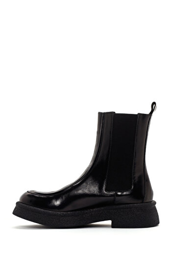 Derimod Women's Black Patent Leather Chelsea Boots 25Wfd290316