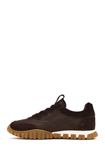Derimod Women's Brown Lace-Up Leather Sneaker 25Afd510914