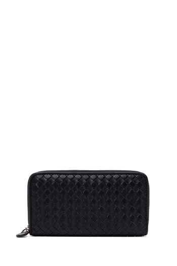 Derimod Men's Black Braided Leather Wallet 000A2D361129
