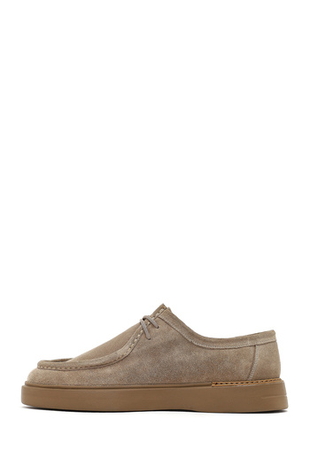 Derimod Men's Beige Suede Leather Casual Shoes 25Wfd751010