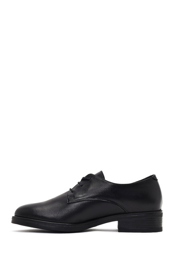 Derimod Women's Black Lace-Up Leather Masculine Shoes 25Afd189518