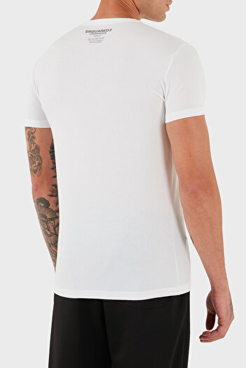 DSquared2 Tricou din bumbac slim fit cu gâtul rotund pentru bărbați TRIOC DCM380020 02