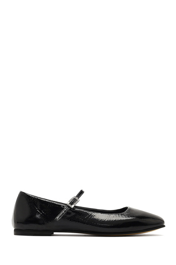Derimod Women's Black Buckle Patent Leather Ballerinas 25Afd380216