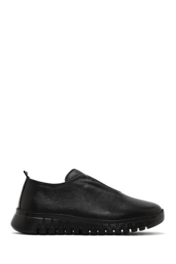 Derimod Women's Black Thick Soled Leather Comfort Shoes 25Afd501218
