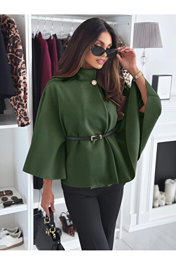 AndraRose Styles Elio Cape - Khaki - C20376XS