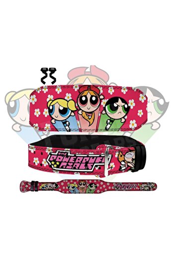 MGL SPORTS Powerpuff Girls Weightlifting Belt | 4-Inch Anime Gym Belt | Custom Powerlifting Belt | Pink Double