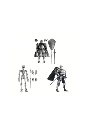 VeliumCraft Medieval knight, VeliumCraft, 14x13 in armor, composed of skeleton and equipment, ABS, silver