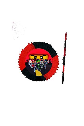 OEM Ninjago Round Pinata, Diameter 42 cm + Bat