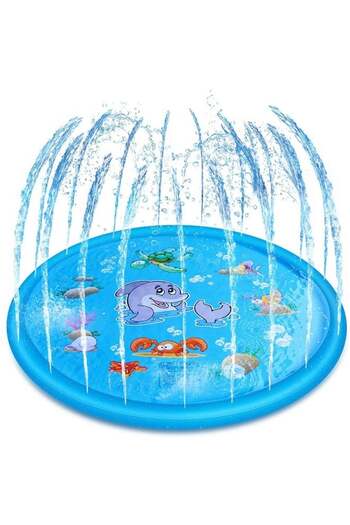 Topyich Sensory Water Play Mat for Kids, Mat Kids Sprinkler, Summer Pet Swimming Pool Outdoor Intera