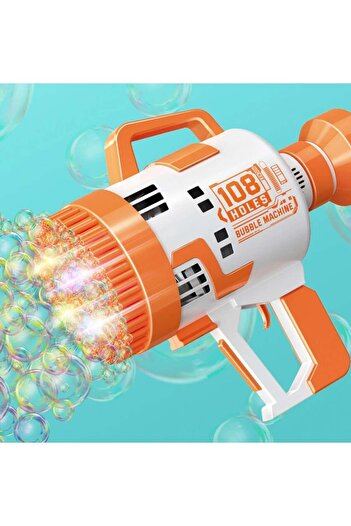 Generic 108-Hole Rocket Bubble Gun | Electric, Automatic, Light-Up Summer Outdoor Toy