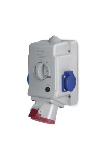 Other OPTIMACOMBI 3PNE 16A 230V surface-mounted socket with L0P switch