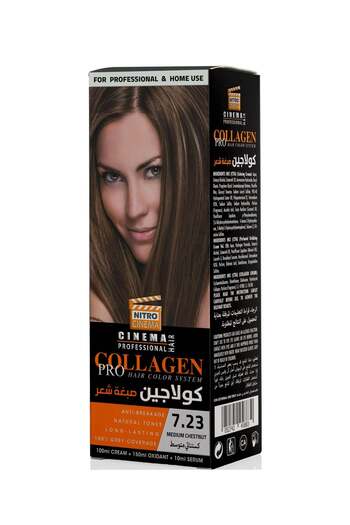 NITRO CINEMA Collagen Pro Hair Color Medium Chestnut 7.23