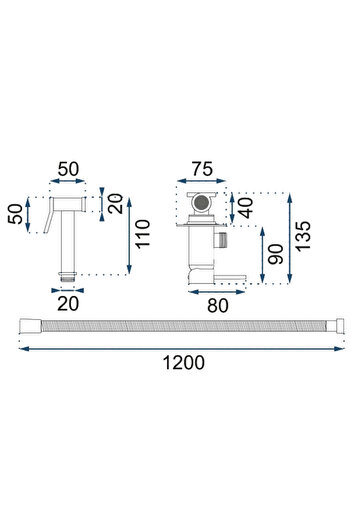 Other Loop Black concealed bidet tap