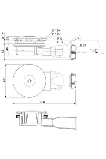 Other Super low shower tray Slim 90 mm