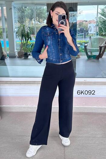 İnce Topuk Casual Cut Soft Knitwear Trousers 6K092