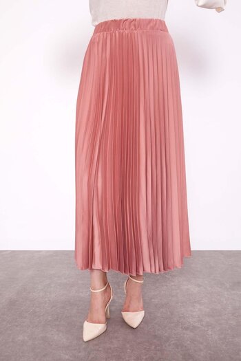Levidor Powder Pleated Satin Skirt