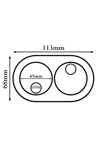 Other Dual Chrome-Plated PVC Rosette 15mm