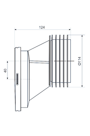 Other Rigid, eccentric toilet bowl connection 110 mm