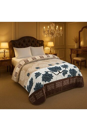 ROYAL KING Luxury Ultra-Soft King Size Blanket – 100% Polyester Cozy Comforter | Premium Leaf Desi