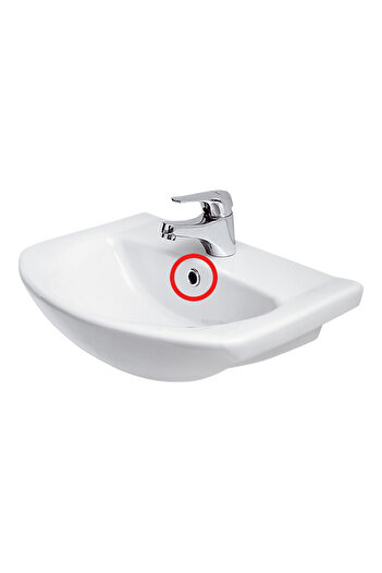 Other 15mm Chrome Overflow Hole Rosette - Plastic Finish