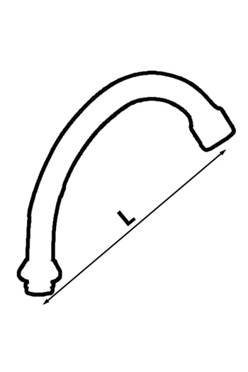 Other Spout for 1/2" faucet type F, length 300 mm