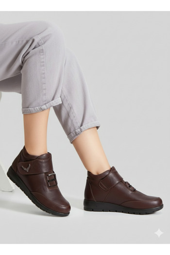 Ramer Genuine Leather Velcro Women's Boots