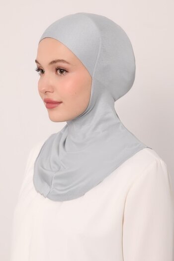 Levidor A.Gri Hijabchi Bonnet with Neck Collar