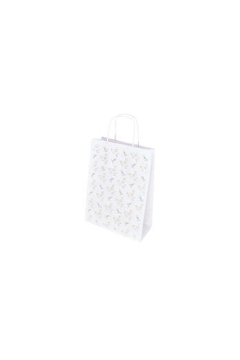 Papette Set of 100 Kraft Paper Bags with Pattern 11 Floral 18 x 24(H) x 7cm