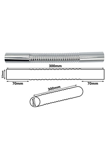 Other 32mm Chrome Straight Pipe for Sink Trap, 300mm Length