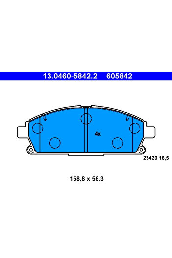 Ate Brake pad set disc brake NISSAN SERENA (C24) 1999-2005