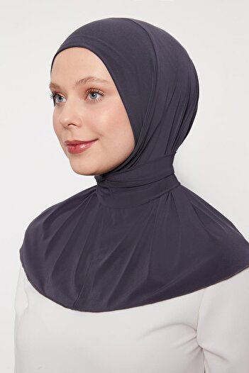 Levidor Anthracite Practical Sports Snap Shawl Bonnet