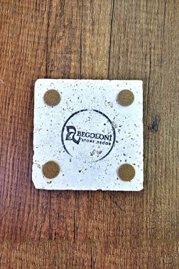 Begoloni Stone Decor Natural Stone Coaster - Mery Christmast Printed 10X10Cm New Year Stone Coasters 490