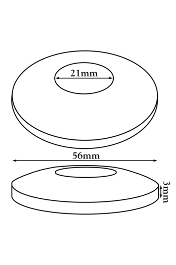 Other Golden Stainless Steel Rosette 1/2"