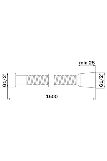 Other Gold shower hose, length 150 cm