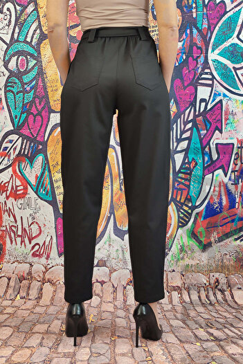 WildFashion Casual puffy pants with elastic and drawstring waist T582-1