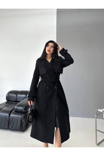 ZF BUTİK Premium Imported Fabric Cape Coat