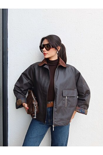 ESRAHELVACI Velvet Collar Pocket Detail Jacket
