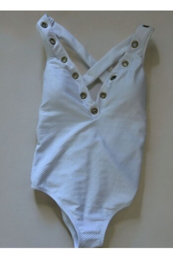 OEM Women's One-Piece Swimsuit, Size S, White