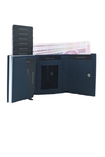 Meskanto Genuine Leather Mechanism Wallet