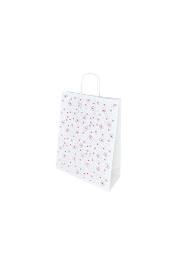Papette Set of 100 Kraft Paper Bags with Pattern 9 Floral 24 x 31(H) x 10cm