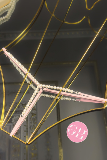 G&H UNDERWEAR Pink Full Pearl String